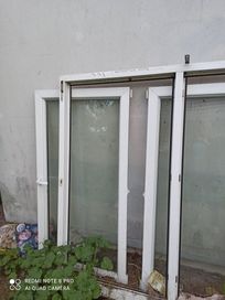 Okno białe szerokość 1m 77 cm. długość 163 .Okno wymontowane z domku
