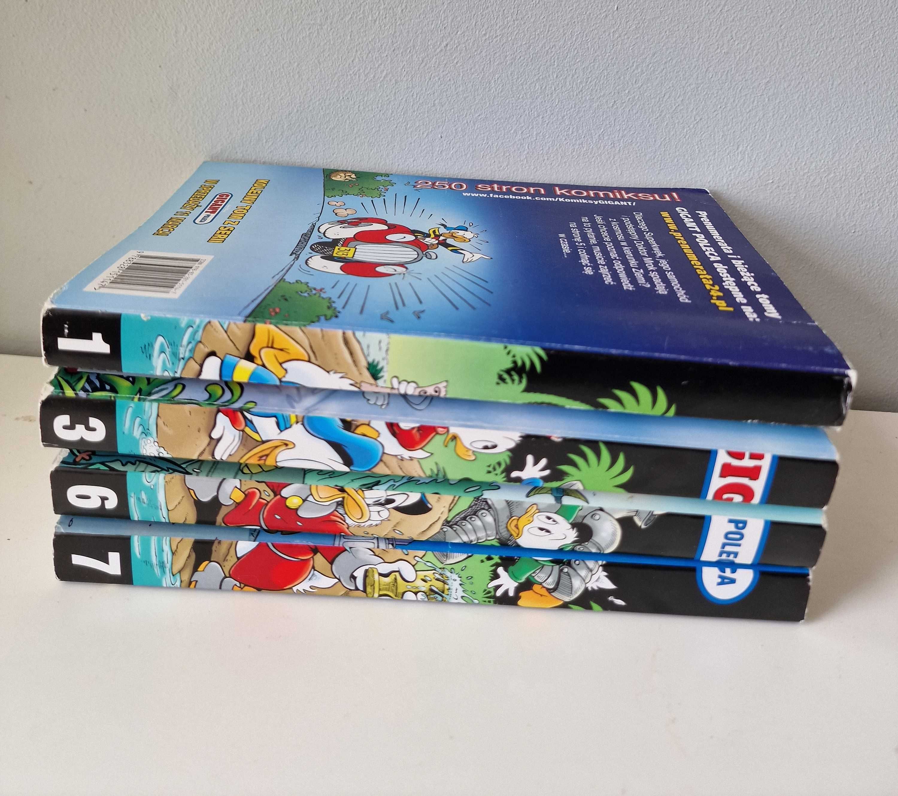 4 X książka KOMIKS Gigant 250 str komiks numer 1,3,6,7