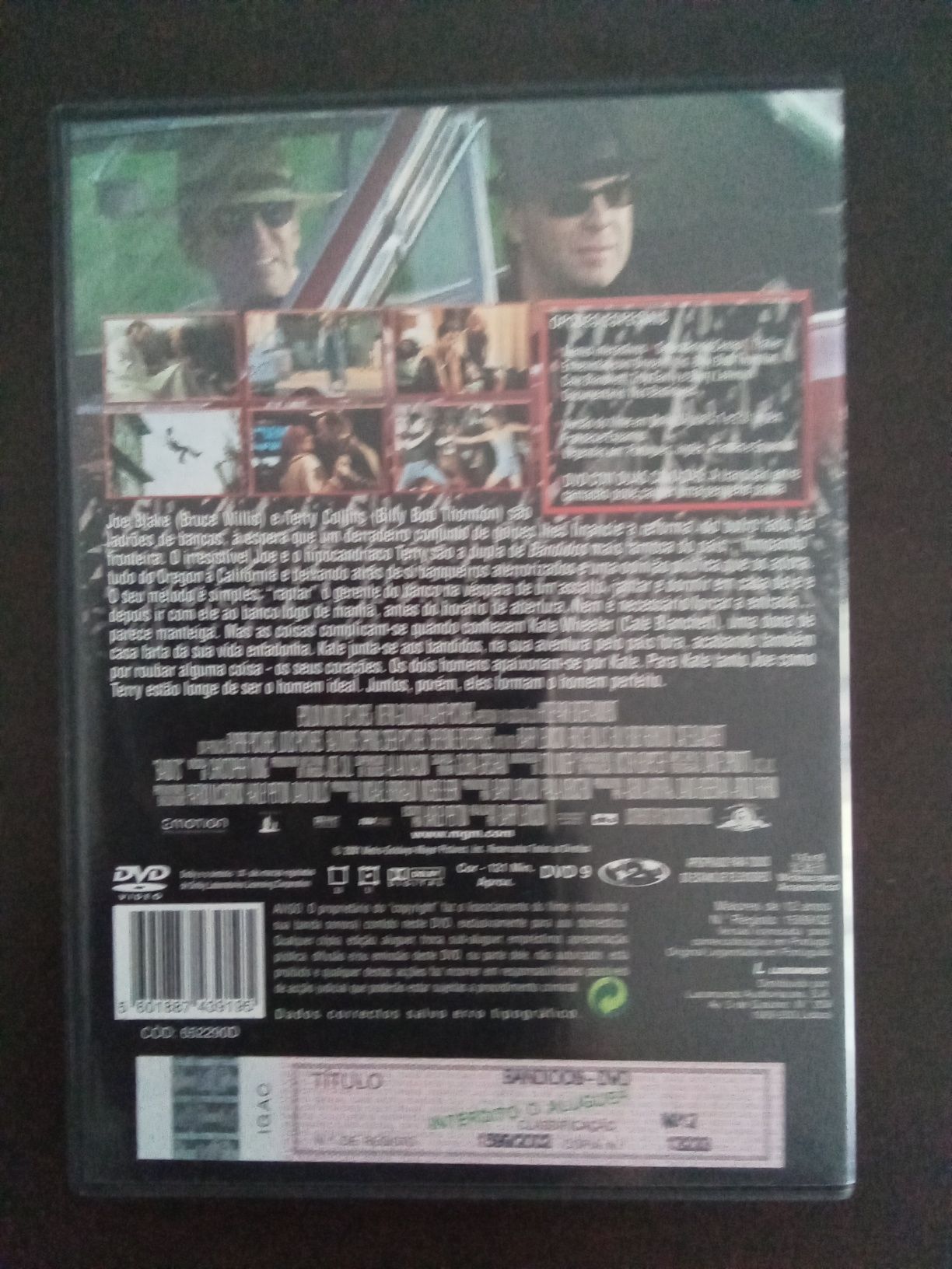 DVD com o Filme Bandidos