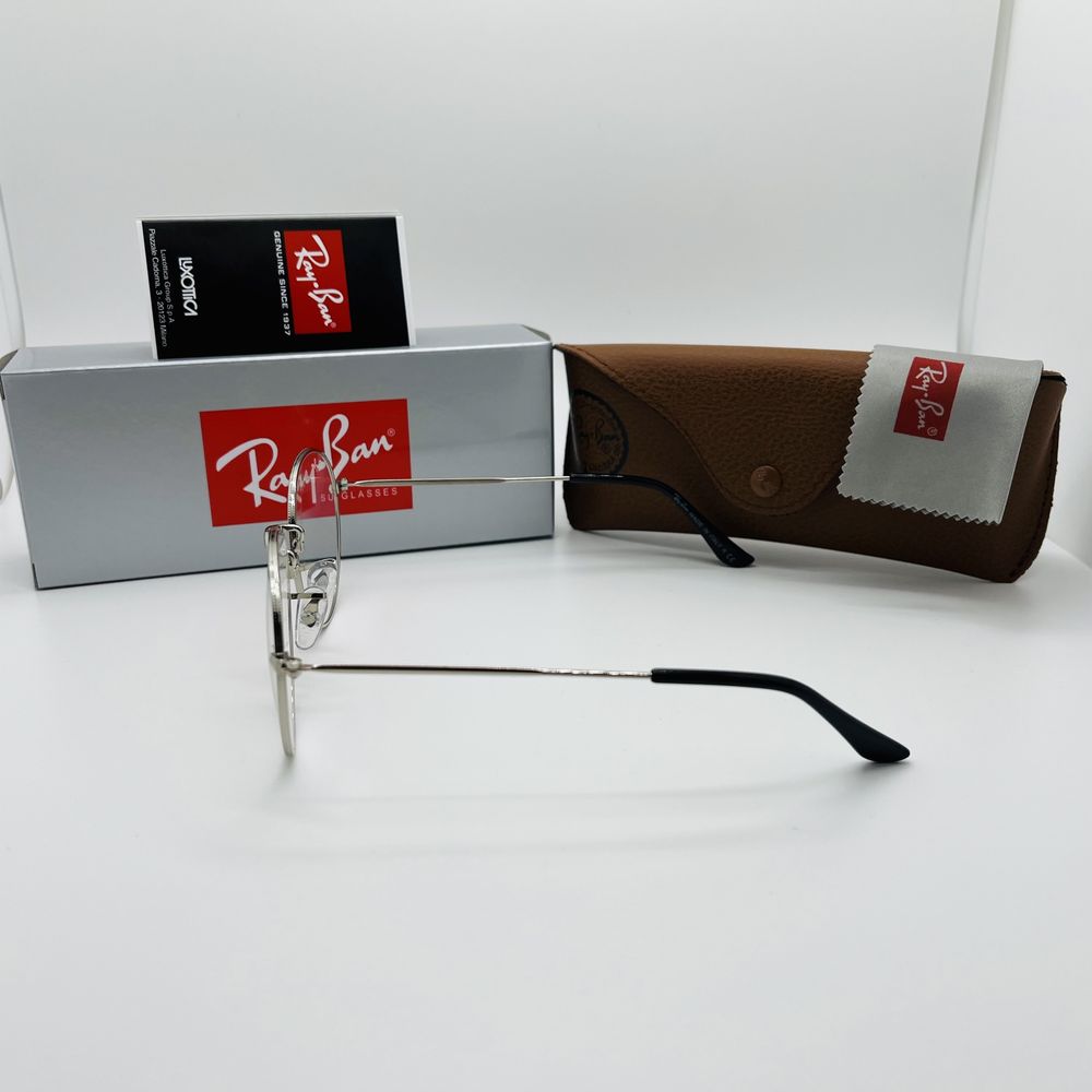 Круглые очки для стиля, имиджа|Оправа Ray Ban Round Metal 3447 Silver