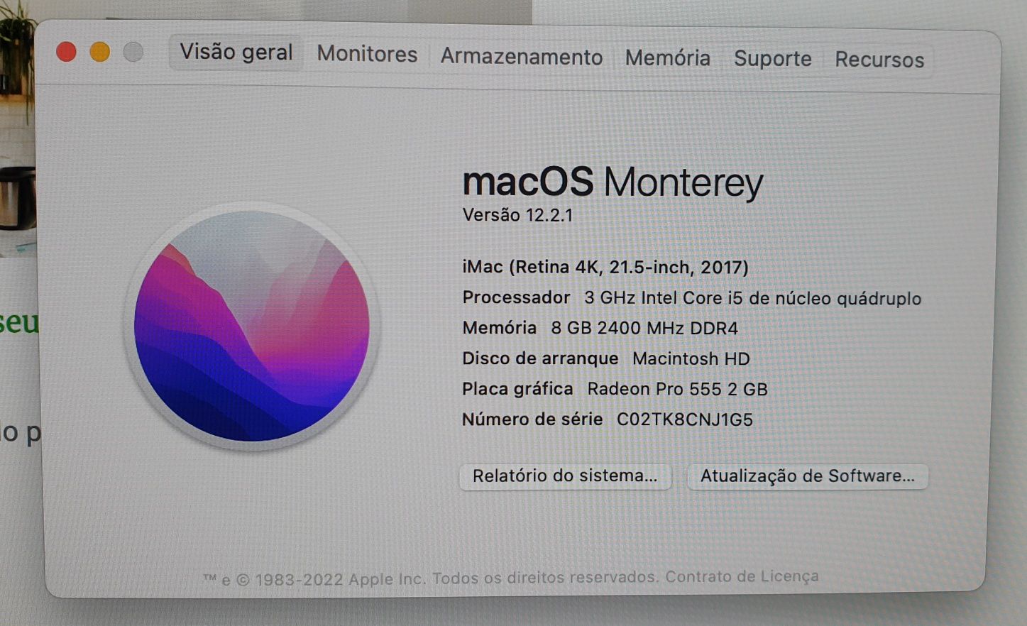 iMac Retina 4K, 21,5 inch (2017) COMO NOVO em CAIXA ORIGINAL