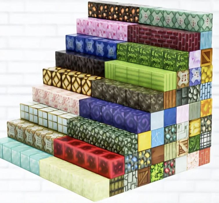 Магнітні блоки майнкрафт, конструктор, minecraft, магнитный ,my word