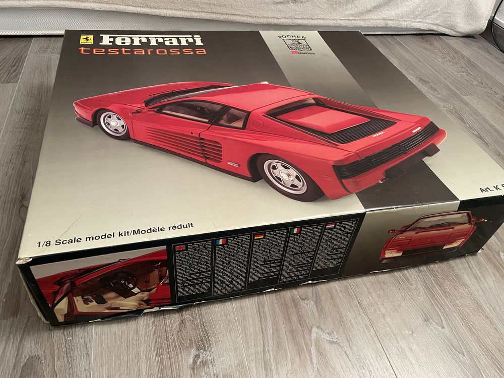 Pocher Ferrari Testarossa w skali 1:8 złożony w oryginalnym opakowaniu