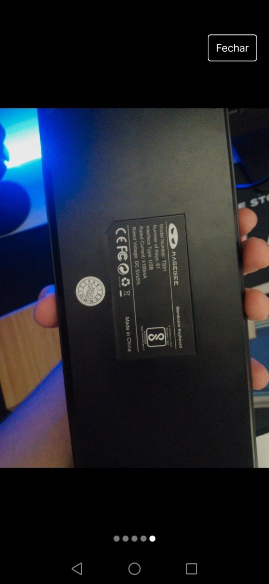 Teclado 60 % rgb