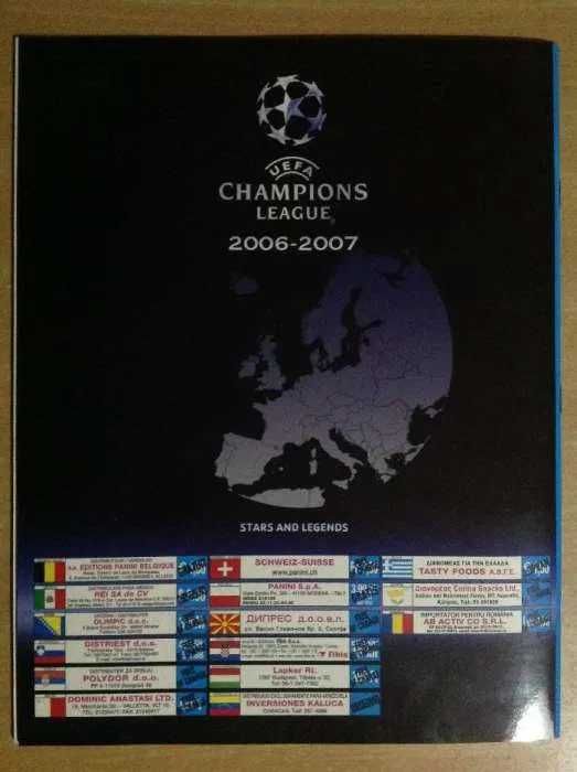 UEFA Champions League 2006/2007 album PANINI + naklejki