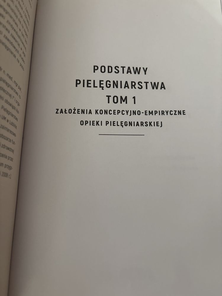 Książki Podstawy Pielegniarstwa Tom 1 i 2