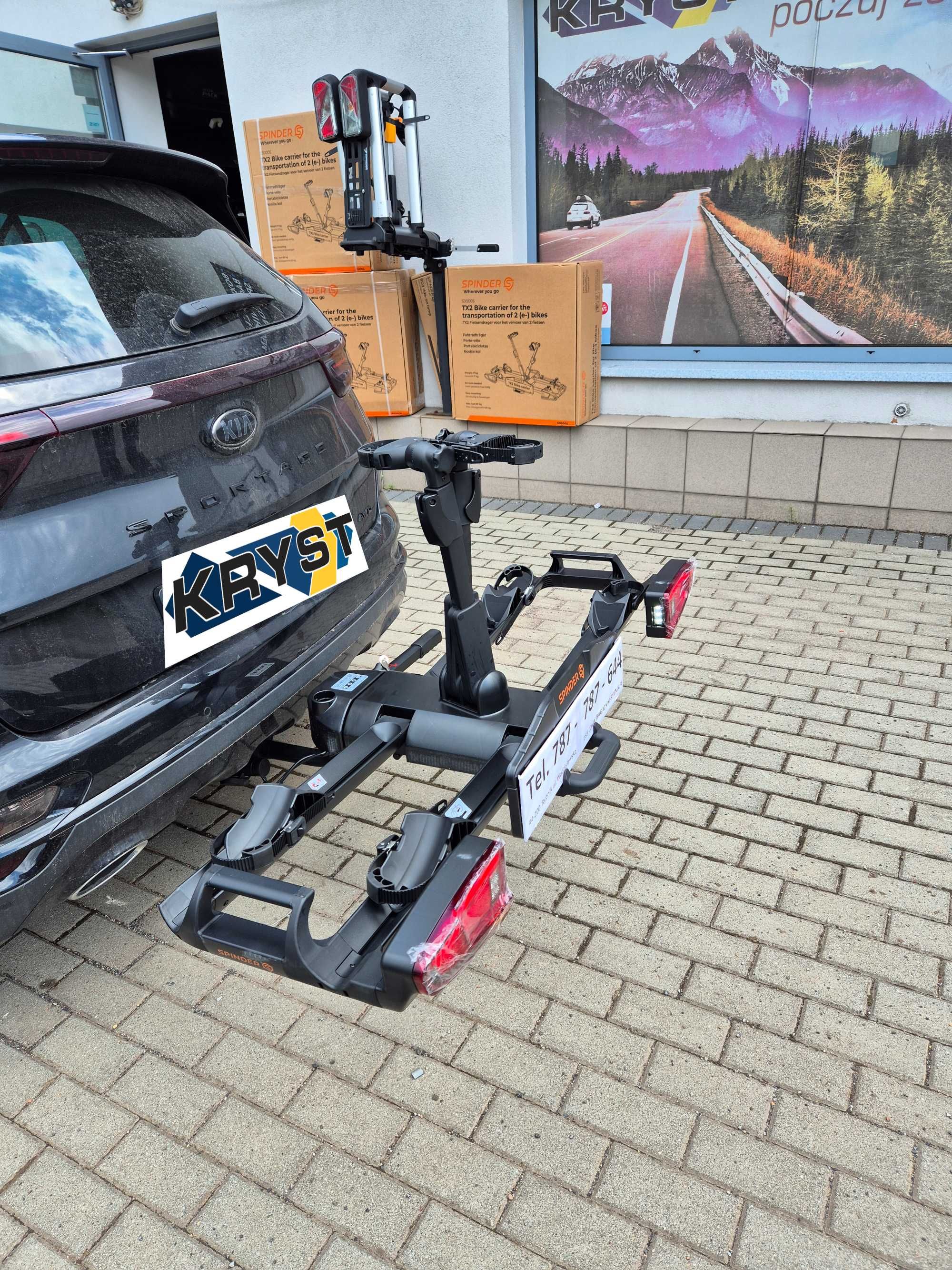 Platforma rowerowa na hak SPINDER TX2 LED zestaw na 3 rowery Bagażnik
