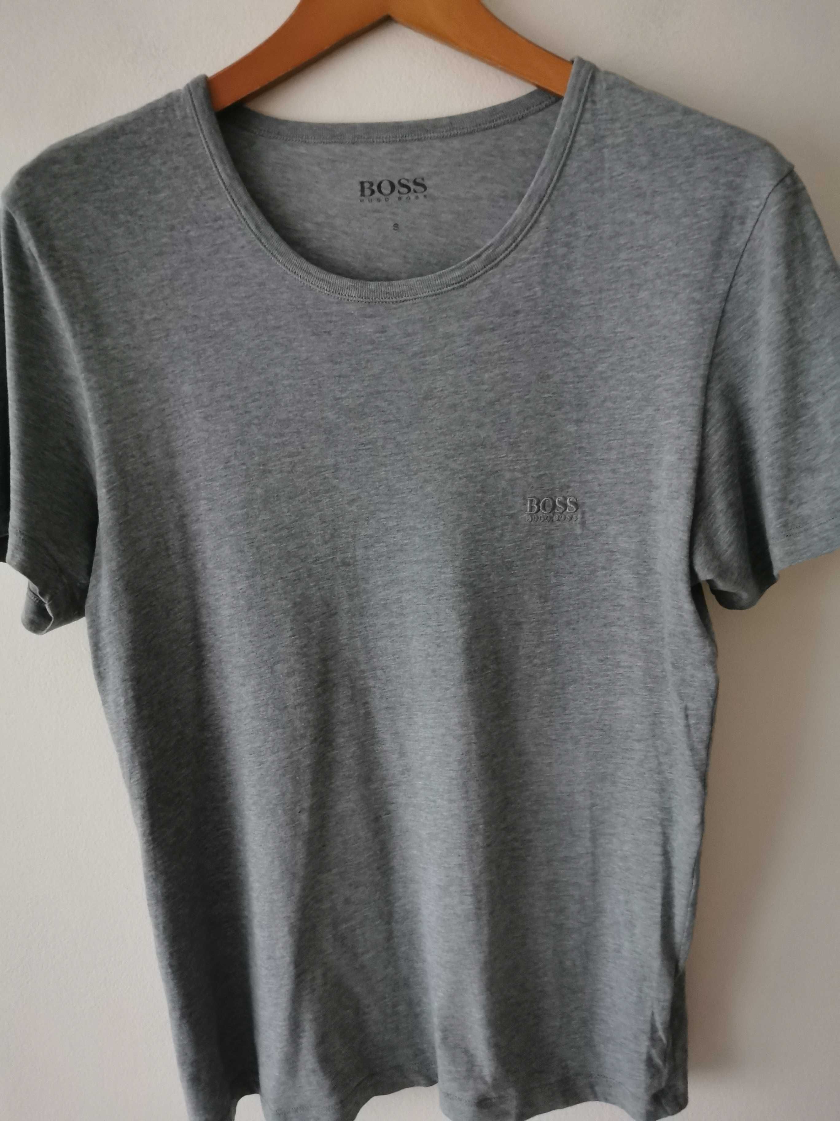 Hugo Boss t-shirt koszulka krótki rękaw logowana męska IDEAŁ S/M