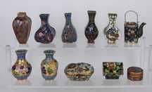 Lote de miniaturas em cloisonné