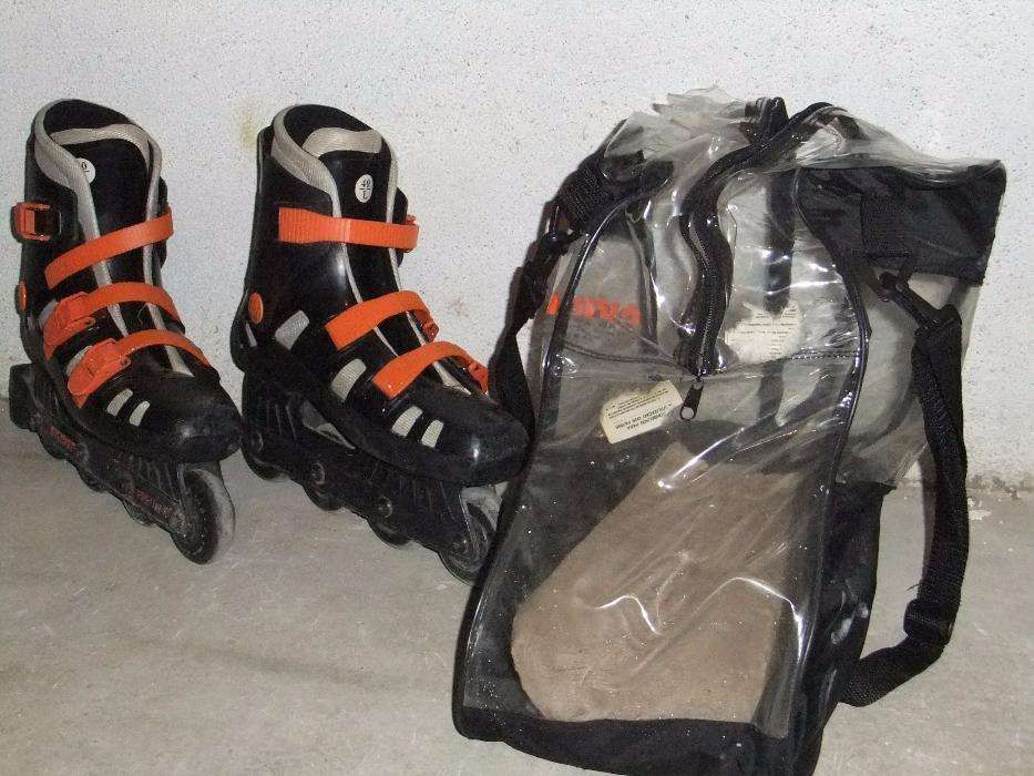 Patins em linha Skyder, nº 40, quase novos com bolsa para transporte.