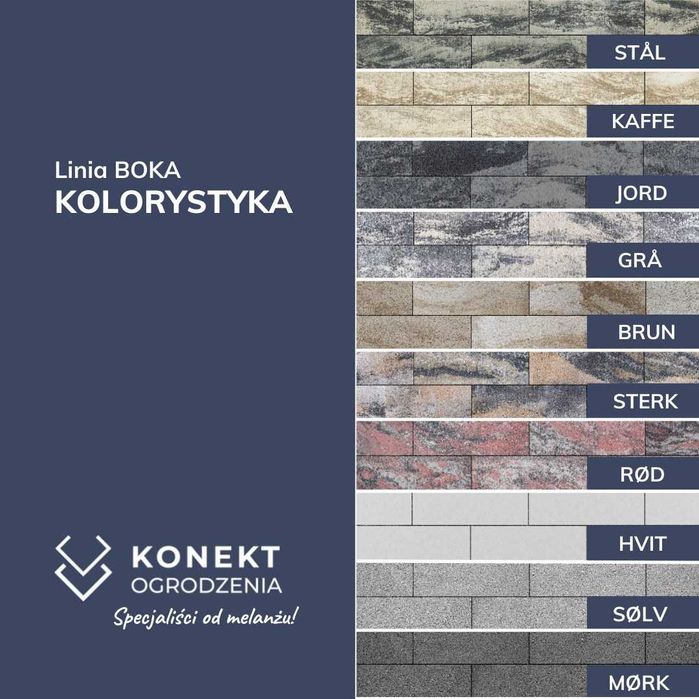 Bloczki ogrodzeniowe KONEKT różne kolory KURIER cała Polska