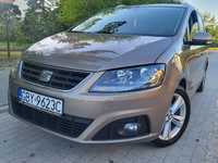 Seat Alhambra 2015 r. 2.0 TDI 150 KM.7-foteli, LEDY,PANORAMA,SKÓRA,NAWI,183 km.WARTO