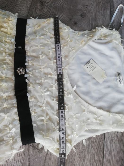 R. 38 nowa sukienka damska w kokardki wesele komunia chrzciny roczek