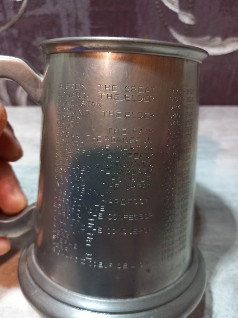 The KINGS Tankard Vintage English Pewter VINBRS Of Sheffield