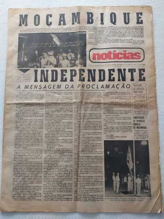 NOTÍCIAS Jornal moçambicano 25/06/1975 (1º dia da Indep. Moçambicana)