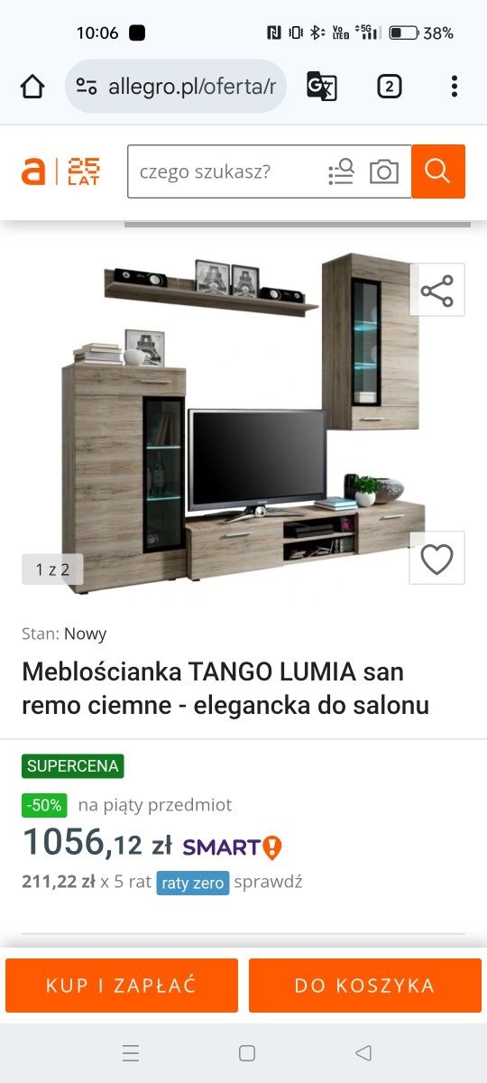 Zestaw mebli do salonu. Komoda ,witryny,szafka RTV i półka