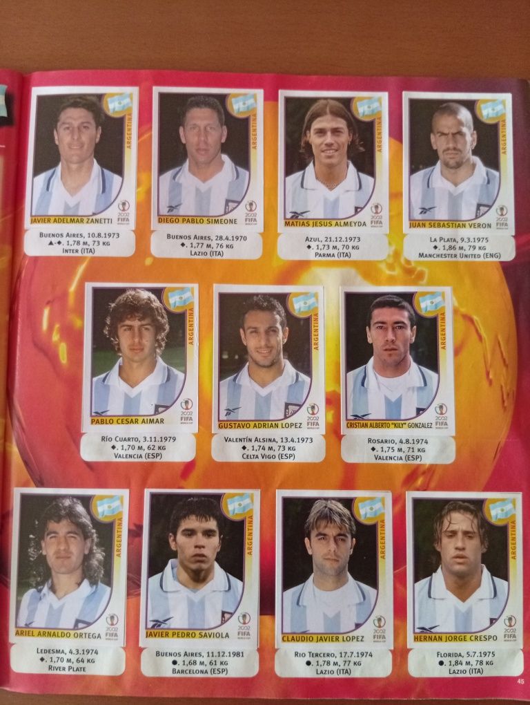 Caderneta Panini Mundial 2002 – Edição Rara- como nova – Japão/Coreia