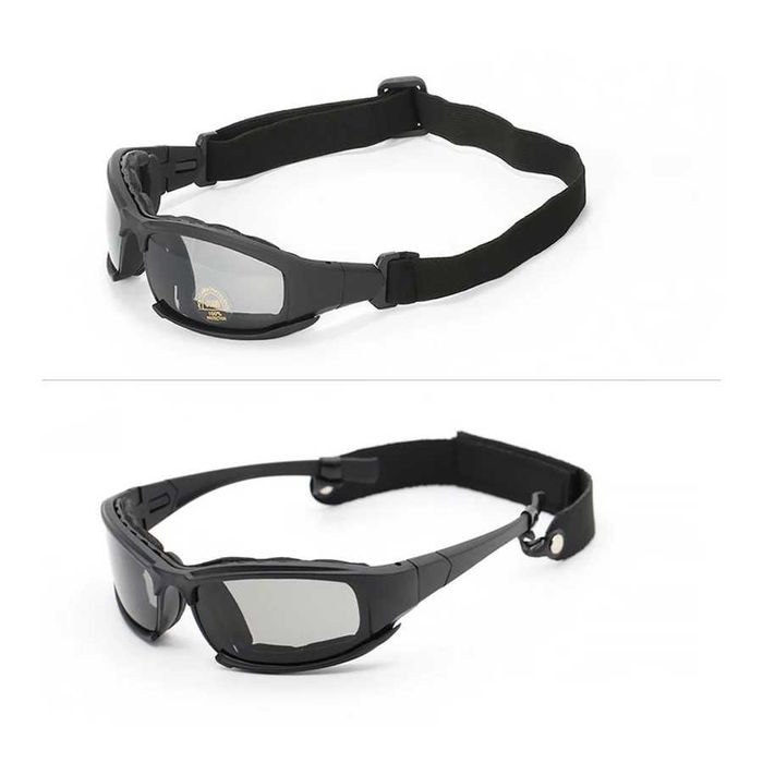 Óculos Tácticos Polarizados de Haste com 4 Lentes Intermutáveis