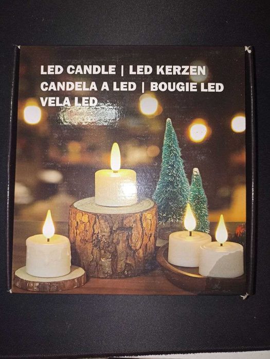 12 светодиодных чайных свечей с функцией подзарядки