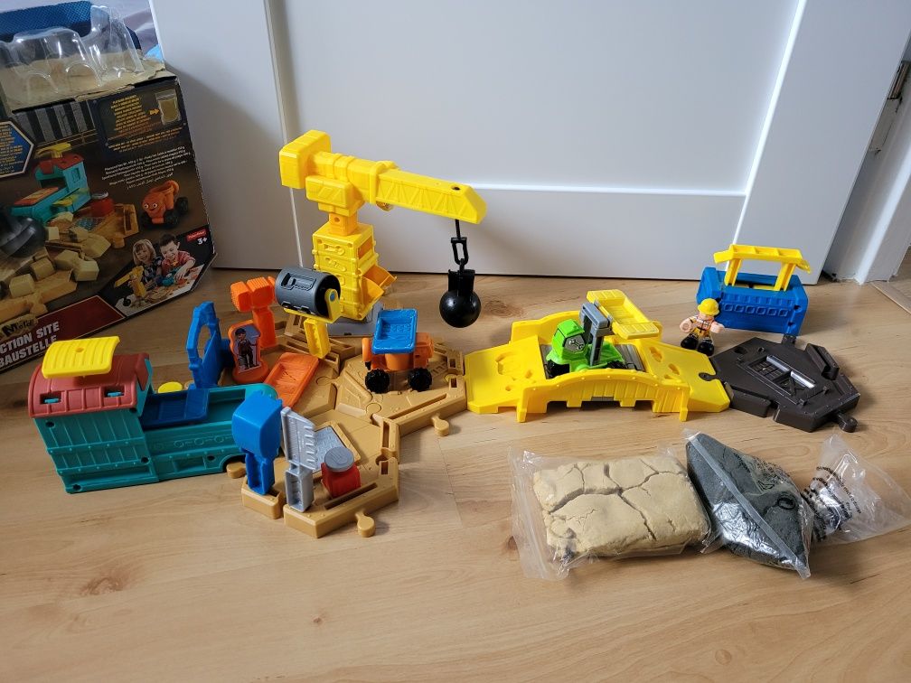 Bob Budowniczy plac budowy naprawa mostu piasek kinetyczny FisherPrice