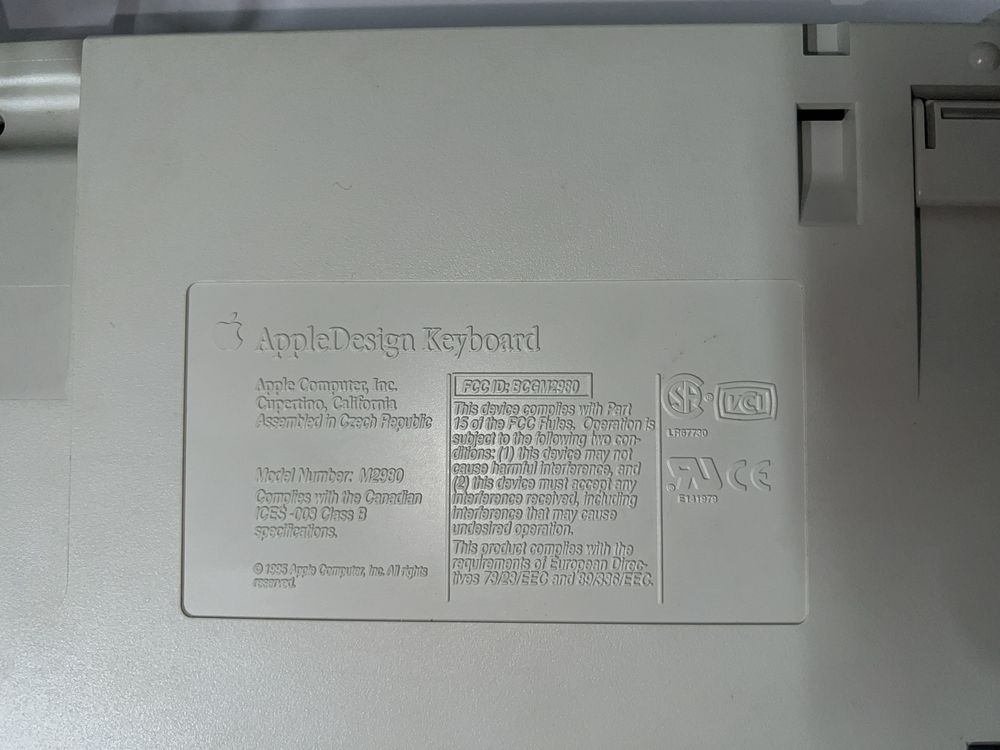 Клавиатура Macintosh AppleDesign ADB M2980 мышь M2706 вінтаж ретро