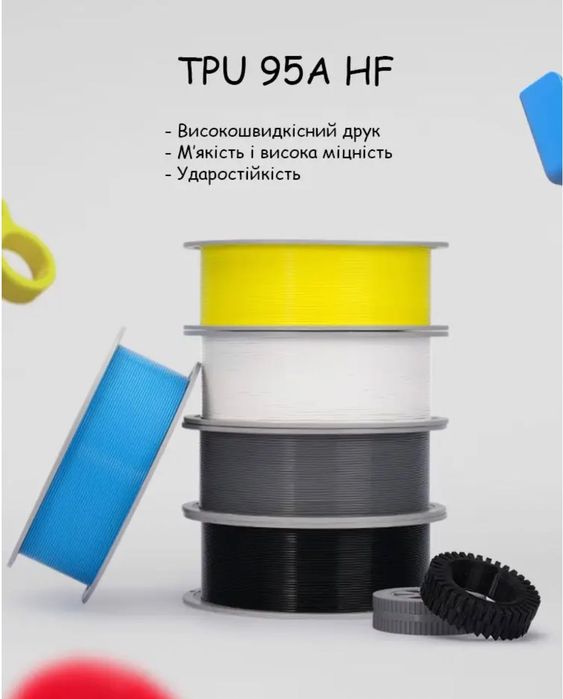 TPU 95A HF Bambu Lab 1.75 мм на котушці