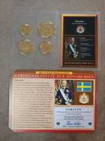 набор монет Швеции 2006 год 4 штук 24k gold plating сертификат запайка