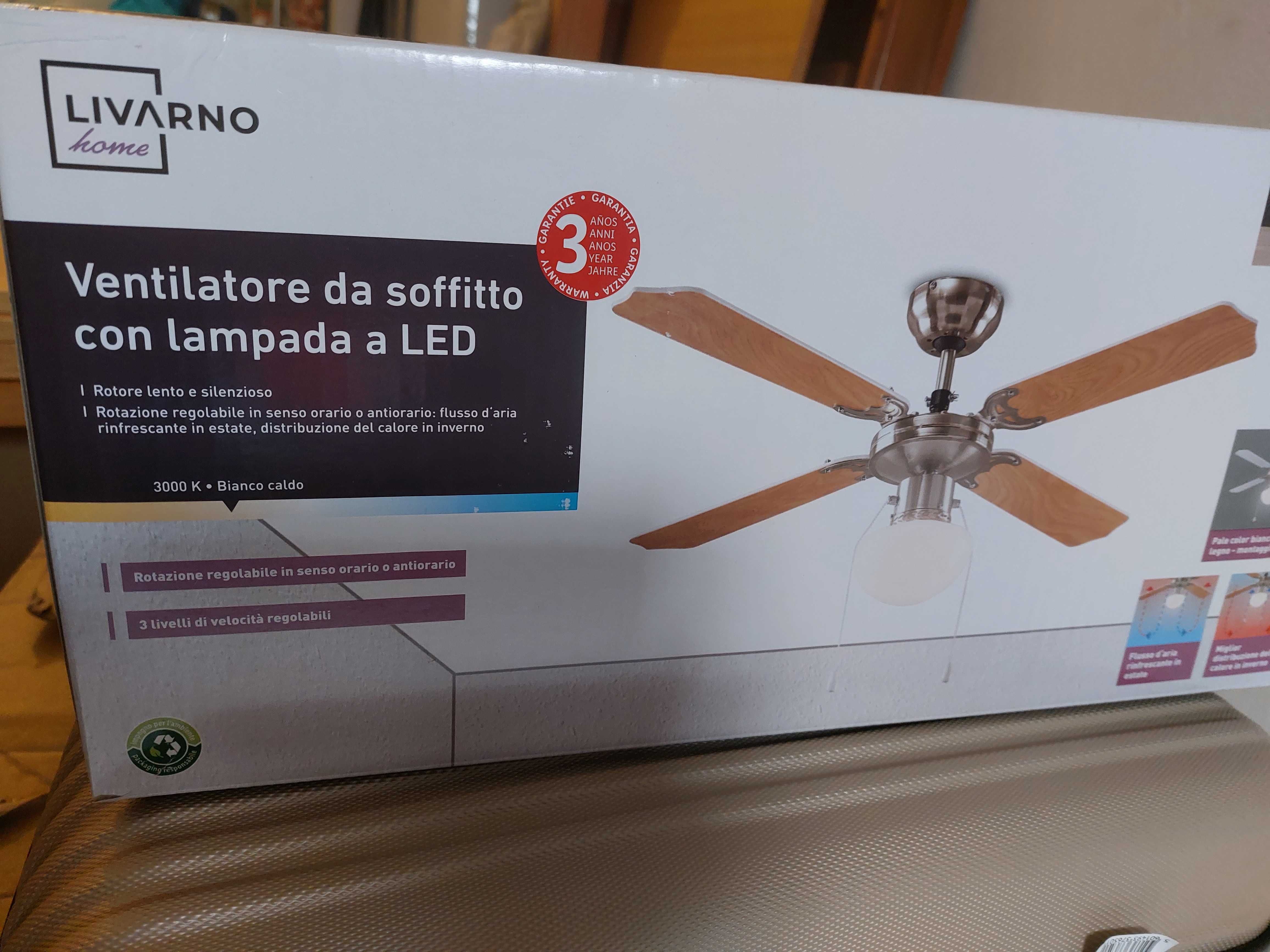 Ventilador de teto com lampada led novo