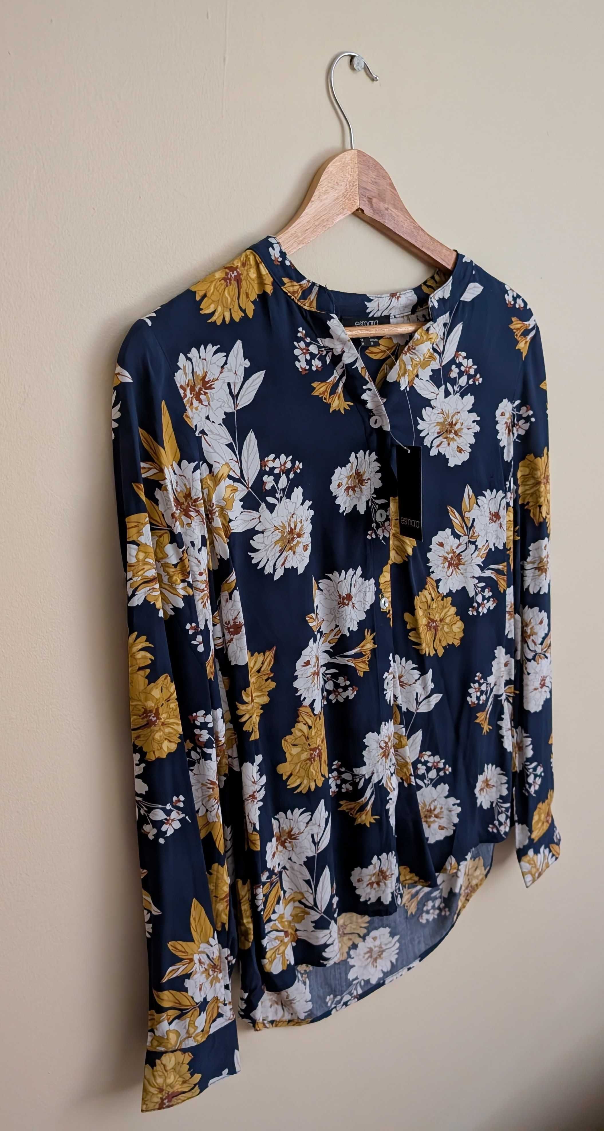 Granatowa, elegancka bluzka Esmara 34[XS]