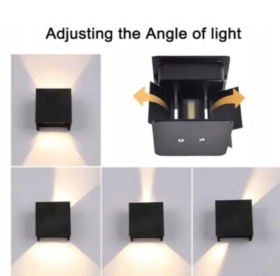 Fupe 4 Sztuki Kinkietu Zewnętrznego/Wewnętrznego 20W Ip65 Czarne