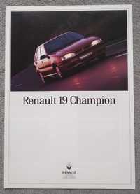 Prospekt Renault 19 Champion rok 1995