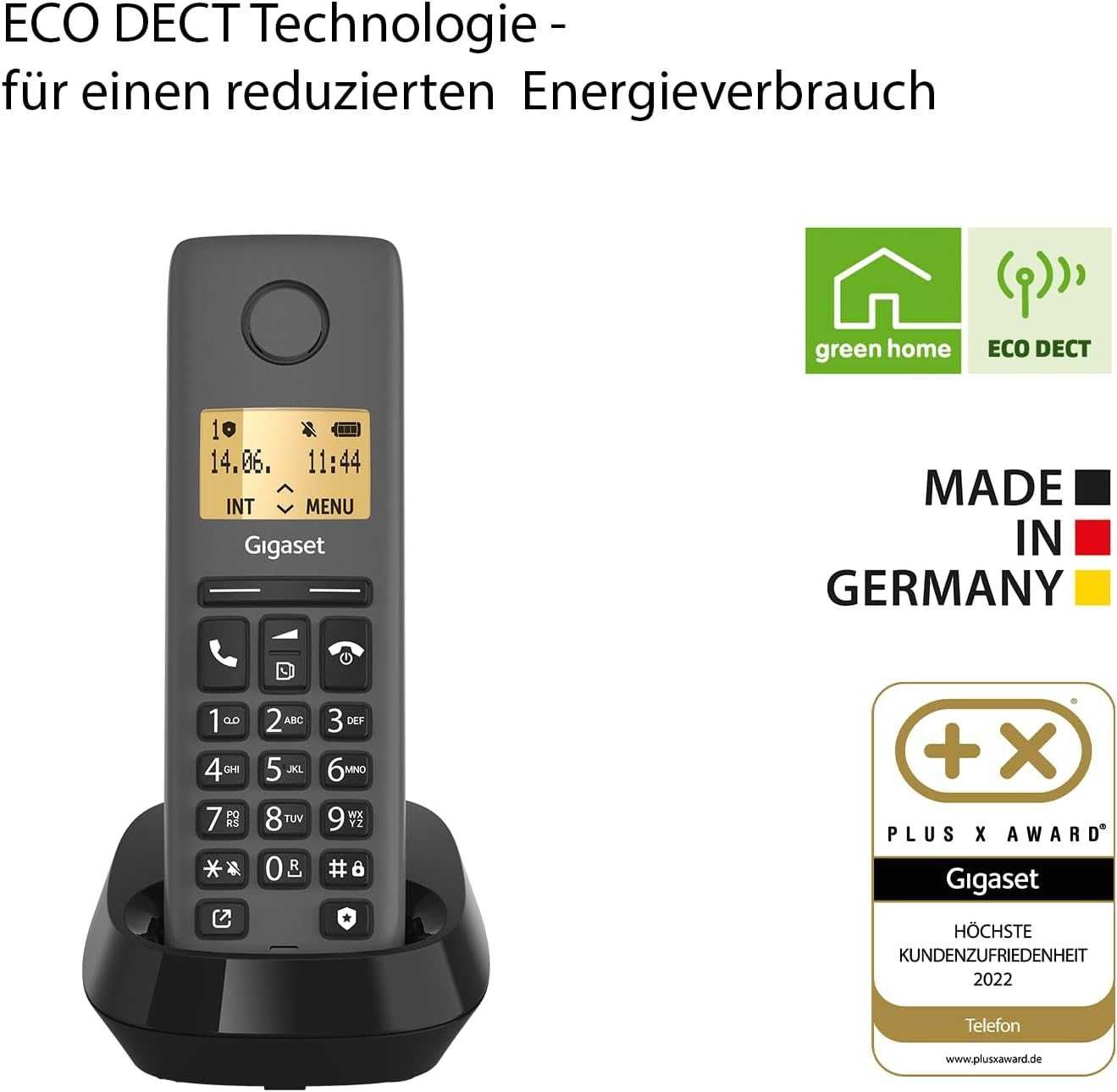 Gigaset Pure 120 Telefon bezprzewodowy stacjonarny menu język PL