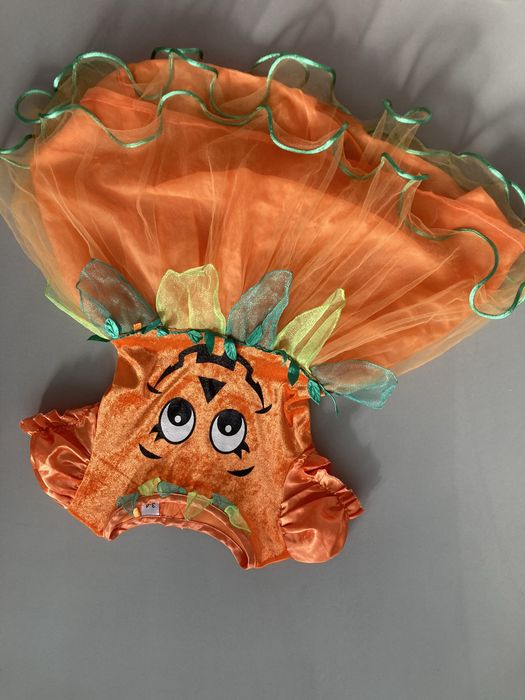 Strój karnawałowy halloween dynia jesień 98/104 cm