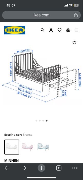 Cama criança extensivel