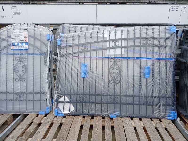 Przęsło ogrodzeniowe VERONA czarne 2x1,6m-5sztuk