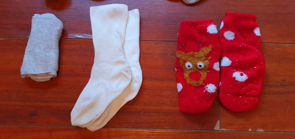 9 pares de meias unisexo Tam. 19-21