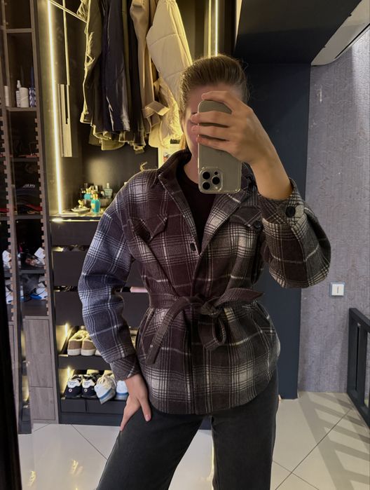 Теплая рубашка-пальто