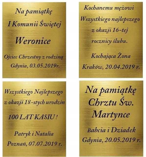 Wisiorek Złoty Nieśmiertelnik Blaszka pr585 Twoje Zdjęcie