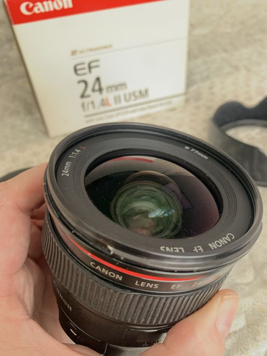 Обьективи Canon EF 15/2,8; Canon EF 24/1,4L II USM; Canon EF 24-70/4