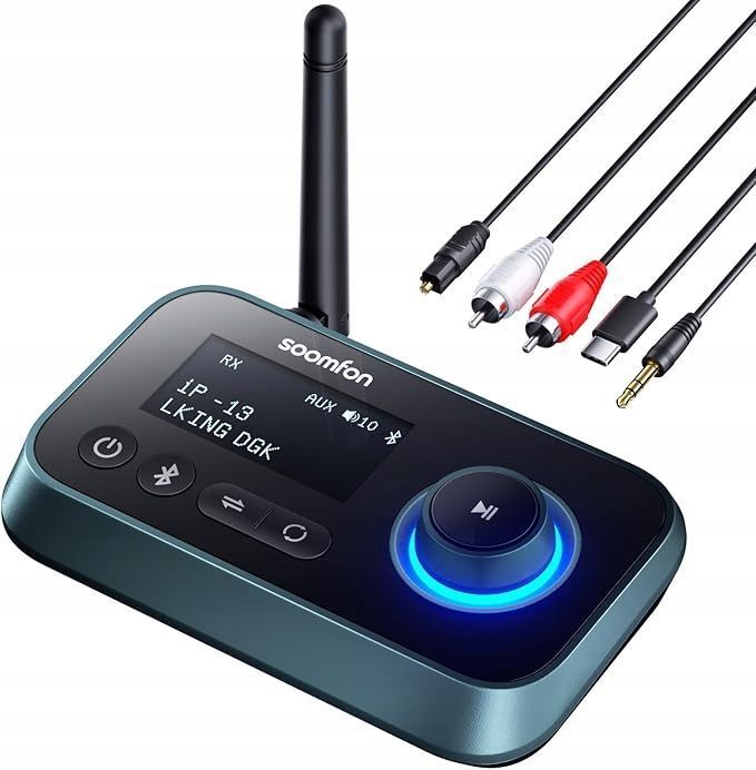 adapter audio bluetooth 5.0 soomfon nadajnik-odbiornik 3w1