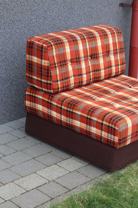 Fotel modułowy rozkładany Niemcy lata 70 vintage