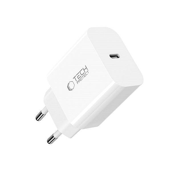 Tech-Protect Nc20W 1-Port Network Charger Pd20W + Lightning Cable Whit
