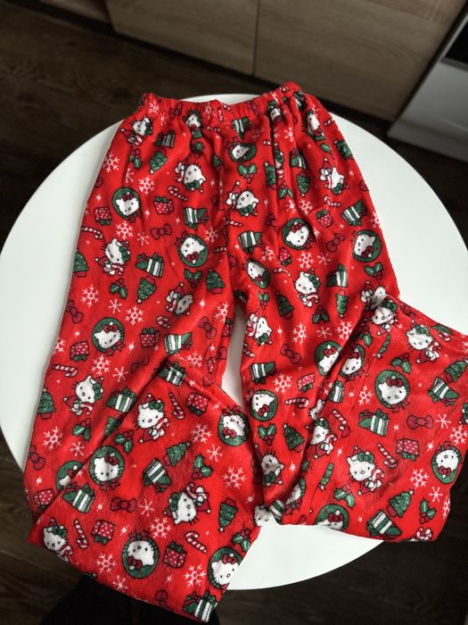 Теплі мʼякі плюшеві піжамні штані hello kitty s-xl