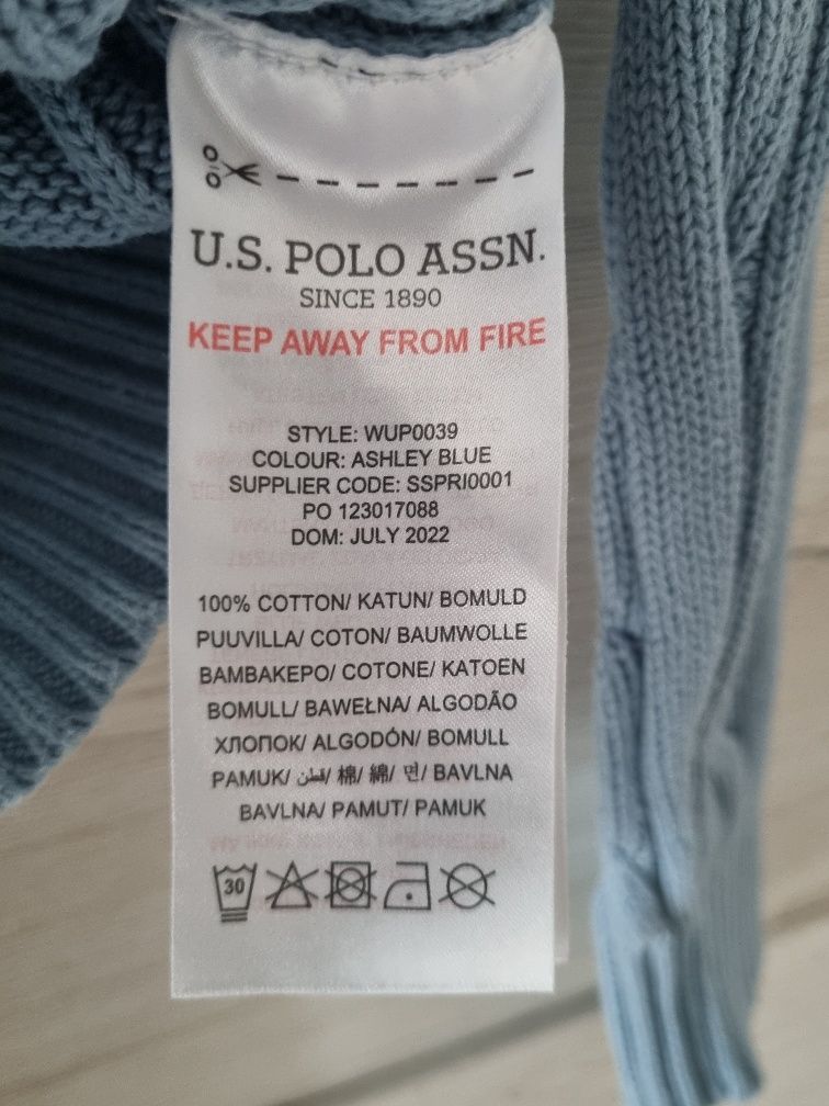 Bawełniany sweter, splot U.S. Polo Assn. r.S