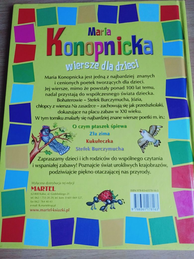 Wiersze dla dzieci Maria Konopnicka-tomik wierszy