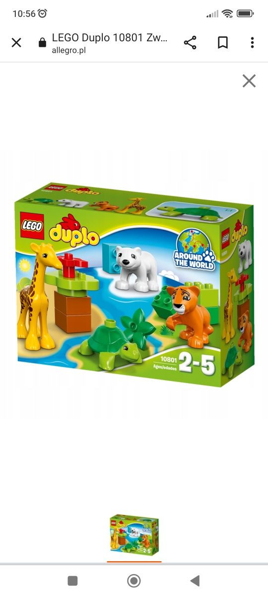 LEGO DUPLO zestaw zwierzaków 10838 + 10801