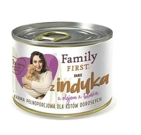 Family First Mokra karma dla kota indyk 200g x 10