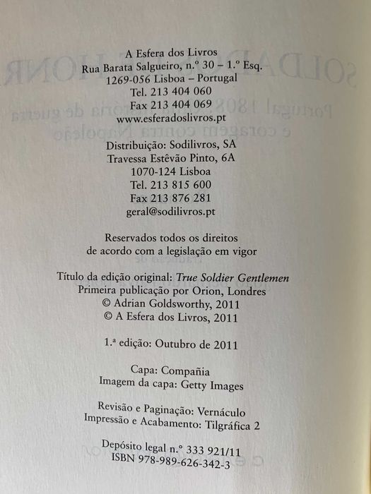Soldados de Honra, de Adrian Goldsworthy
