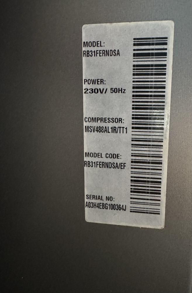 Samsung Lodówka No Frost, model RB31FERNDSA, Srebrna
