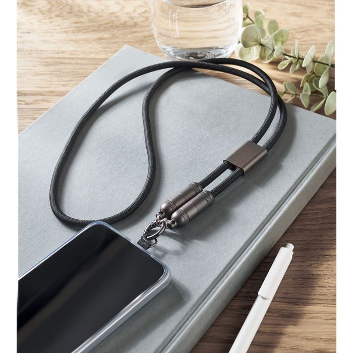 Lanyard com cabo de carregamento